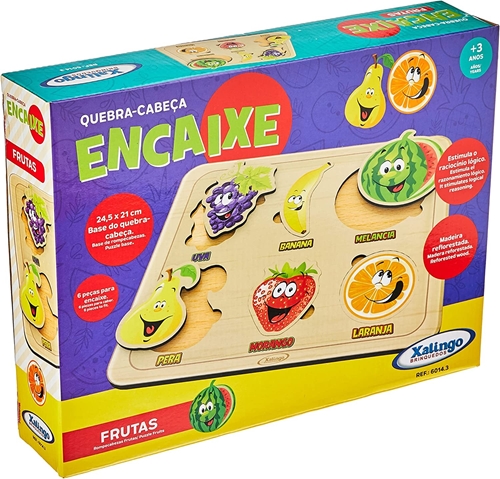 Quebra-Cabeça - Puzzle Frutas - 4033 - Grow - Real Brinquedos