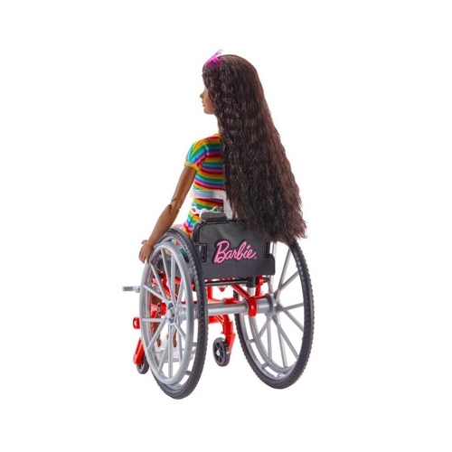 Boneca Barbie Original Negra Cadeirante C/ Cadeira De Rodas