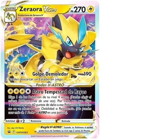 Jogo de Cartas Pokemon Deck Batalha V Zeraora - Bebe Brinquedo