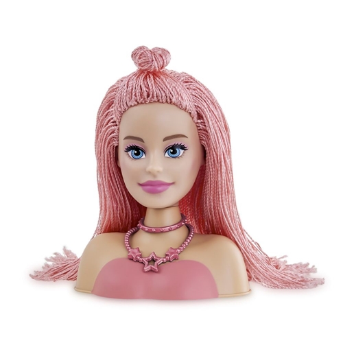 Mini Styling Head Special Hair (Salmao ) - Boneca Busto Barbie