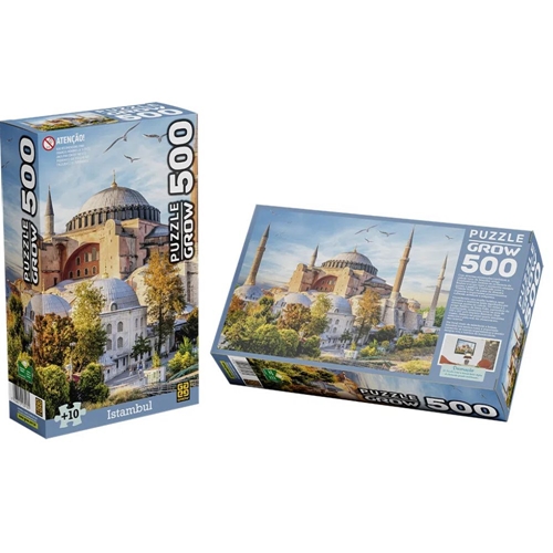 Jogo Quebra Cabeca Puzzle 500 Pecas Istambul +10 Anos Grow